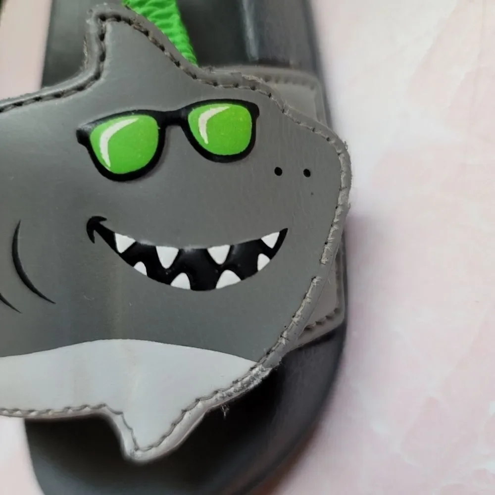 Baby Boy shark sandals open toe slingback summer